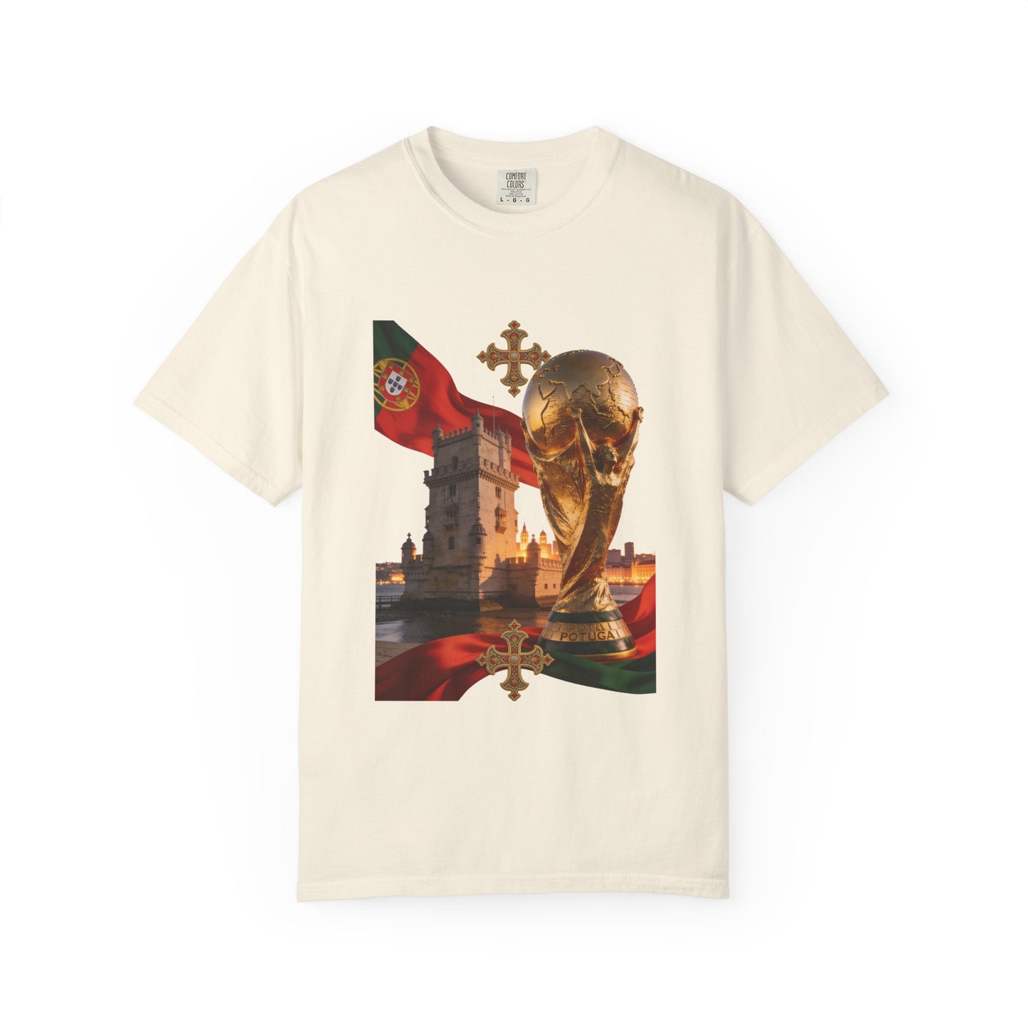 Portugal Football 'Torre de Belém' Majestic Trophy | Premium Graphic Tee