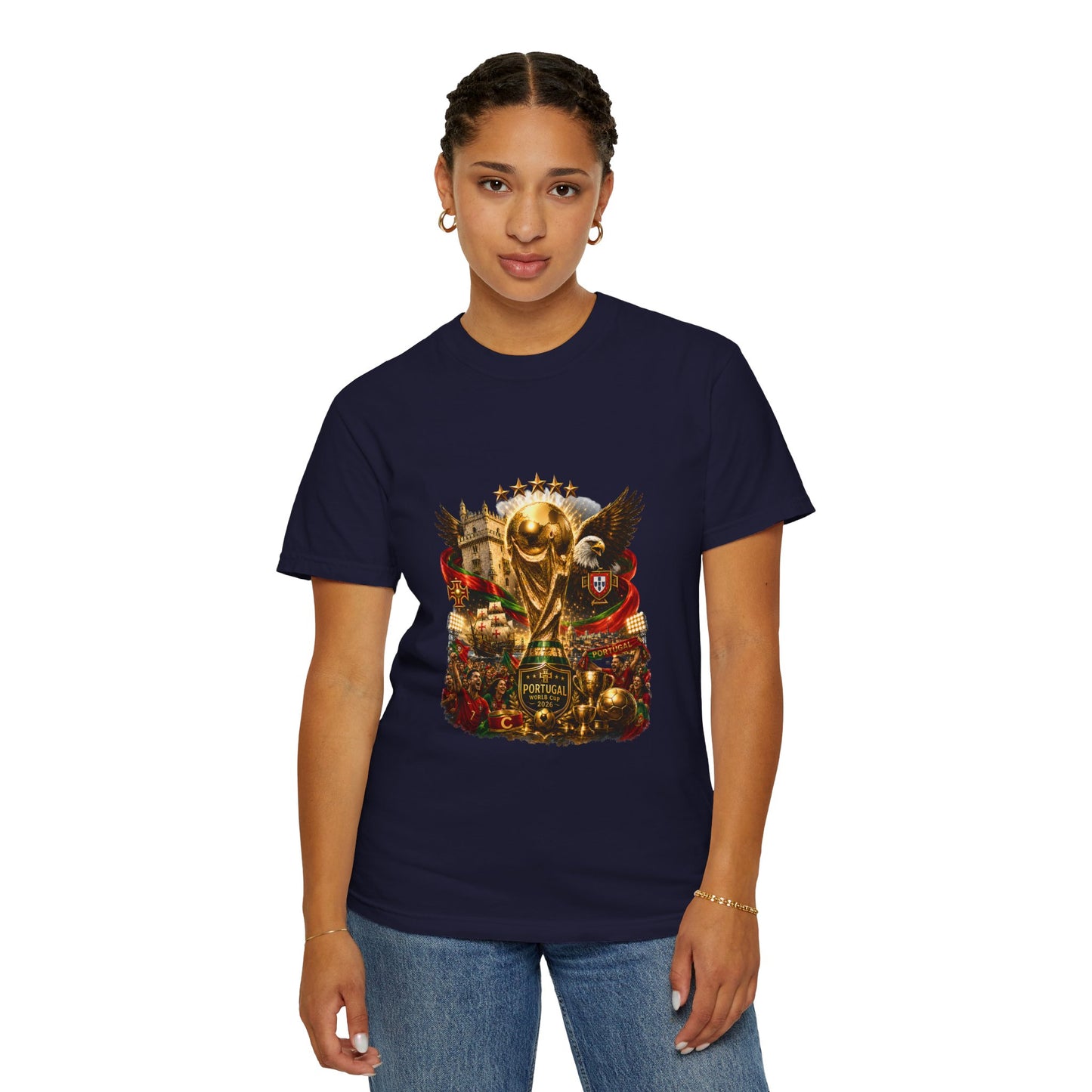Portugal Football World Cup 2026 'Nação de Campeões' Epic Collage | Premium Graphic Tee