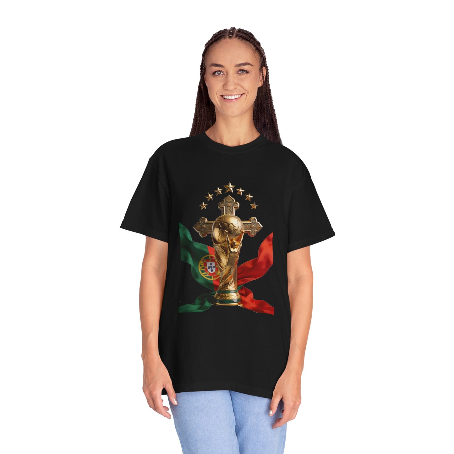Portugal Football 'Cruz Sagrada' Majestic Trophy | Premium Graphic Tee