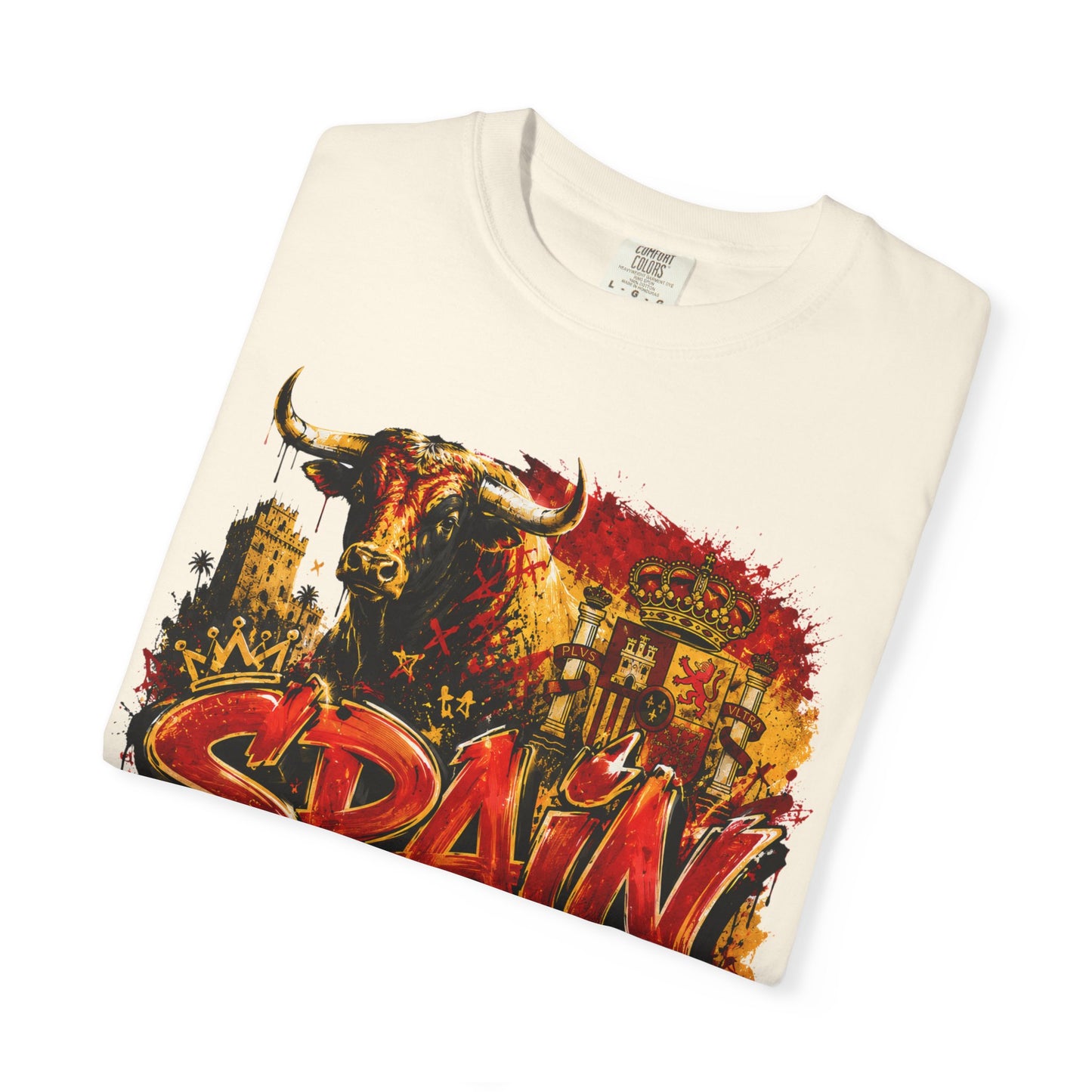 Spain Football World Cup 2026 'Furia Urbana' Graffiti Collage | Premium Graphic Tee