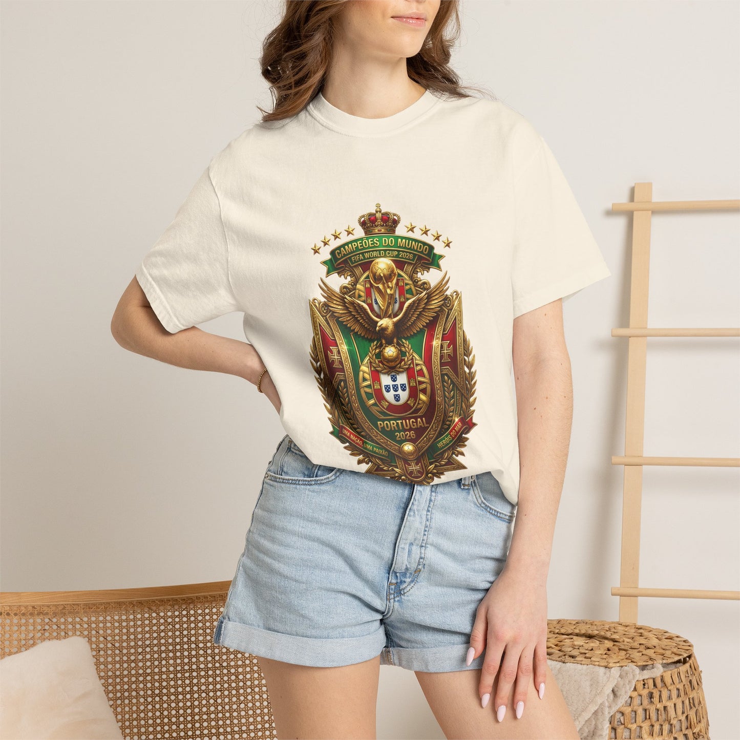 Portugal Football World Cup 2026 'Heróis do Mar' Imperial Crown Crest | Premium Graphic Tee