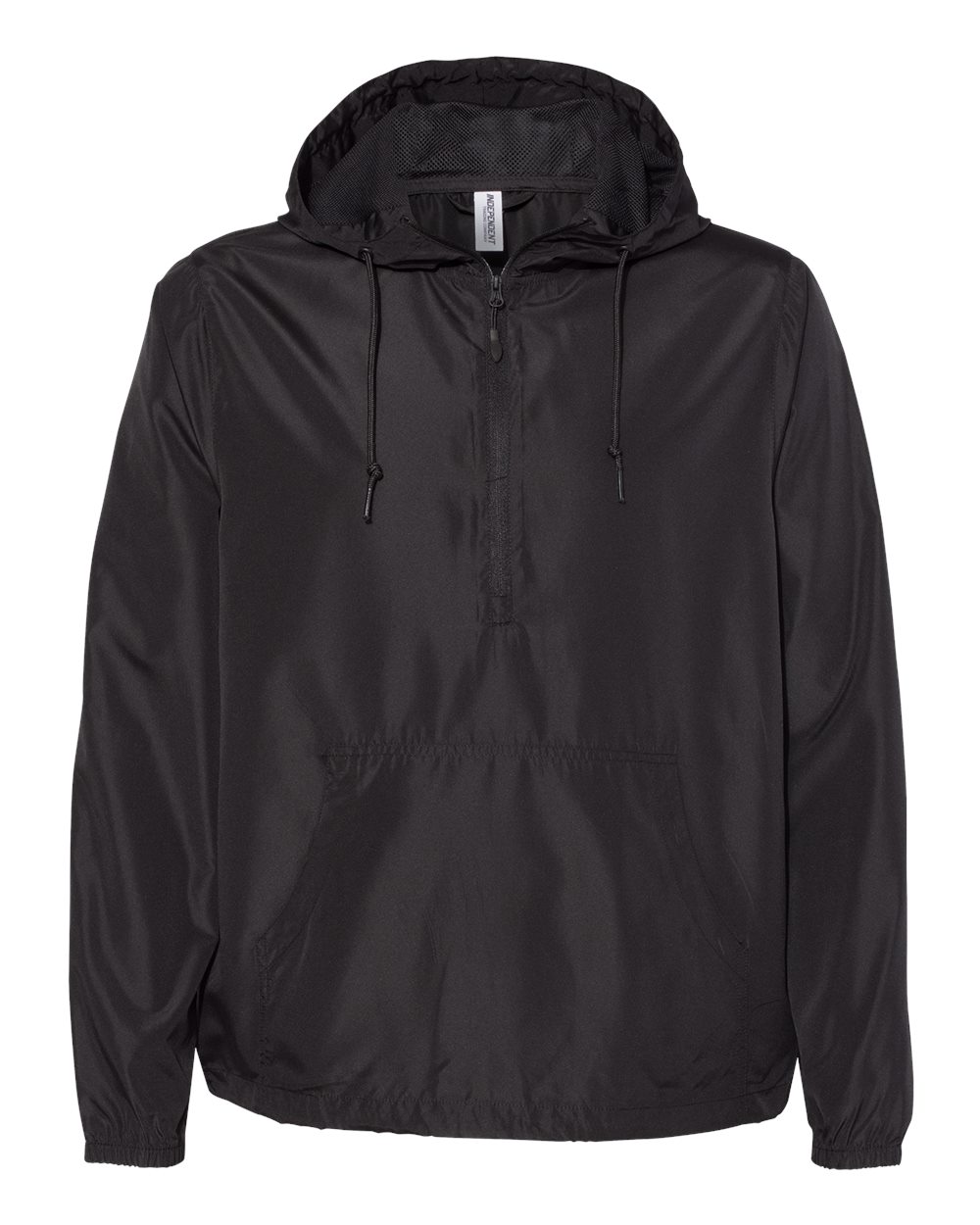 Independent Trading Co. - Lightweight Quarter-Zip Windbreaker Pullover Jacket - EXP54LWP - S - Black