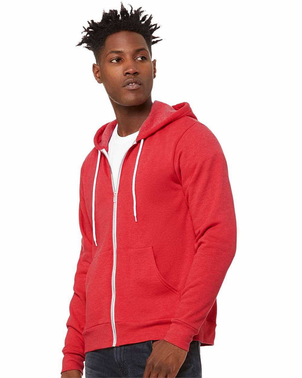 Unisex Sponge Fleece Full-Zip Hoodie Sweatshirt
