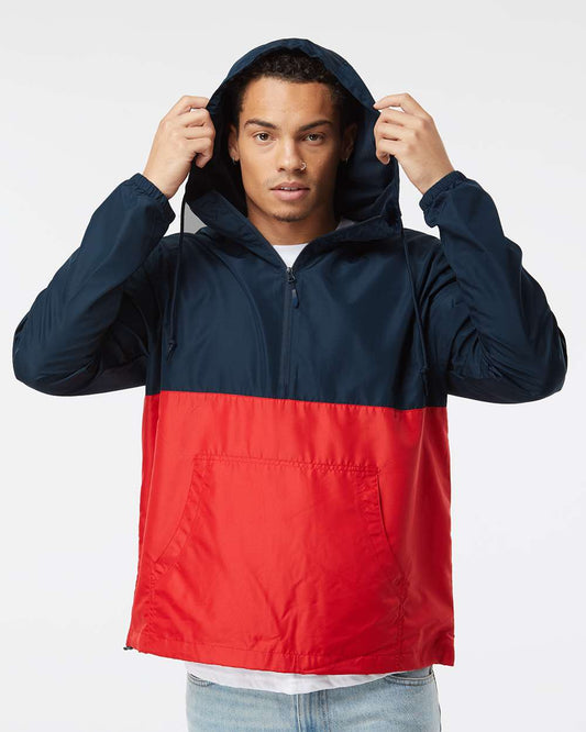 Independent Trading Co. Lightweight Quarter-Zip Windbreaker Pullover Jacket