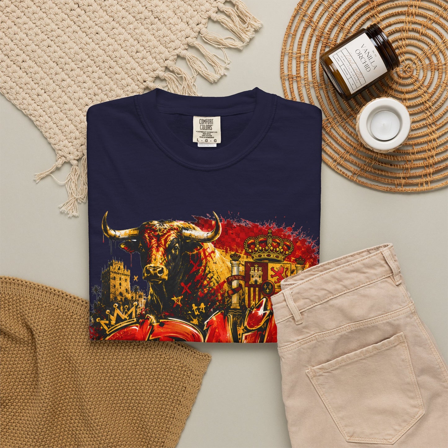 Spain Football World Cup 2026 'Furia Urbana' Graffiti Collage | Premium Graphic Tee