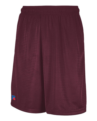 Russell Athletic Men's Mesh Pocket Short, Maroon, X-Large