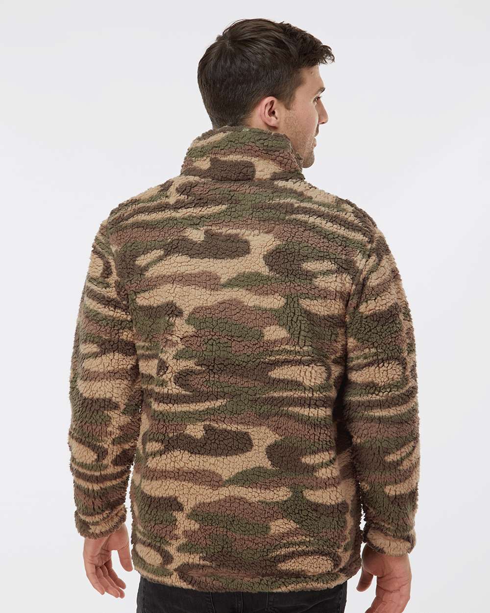 Unisex Sherpa Fleece Quarter-Zip Pullover