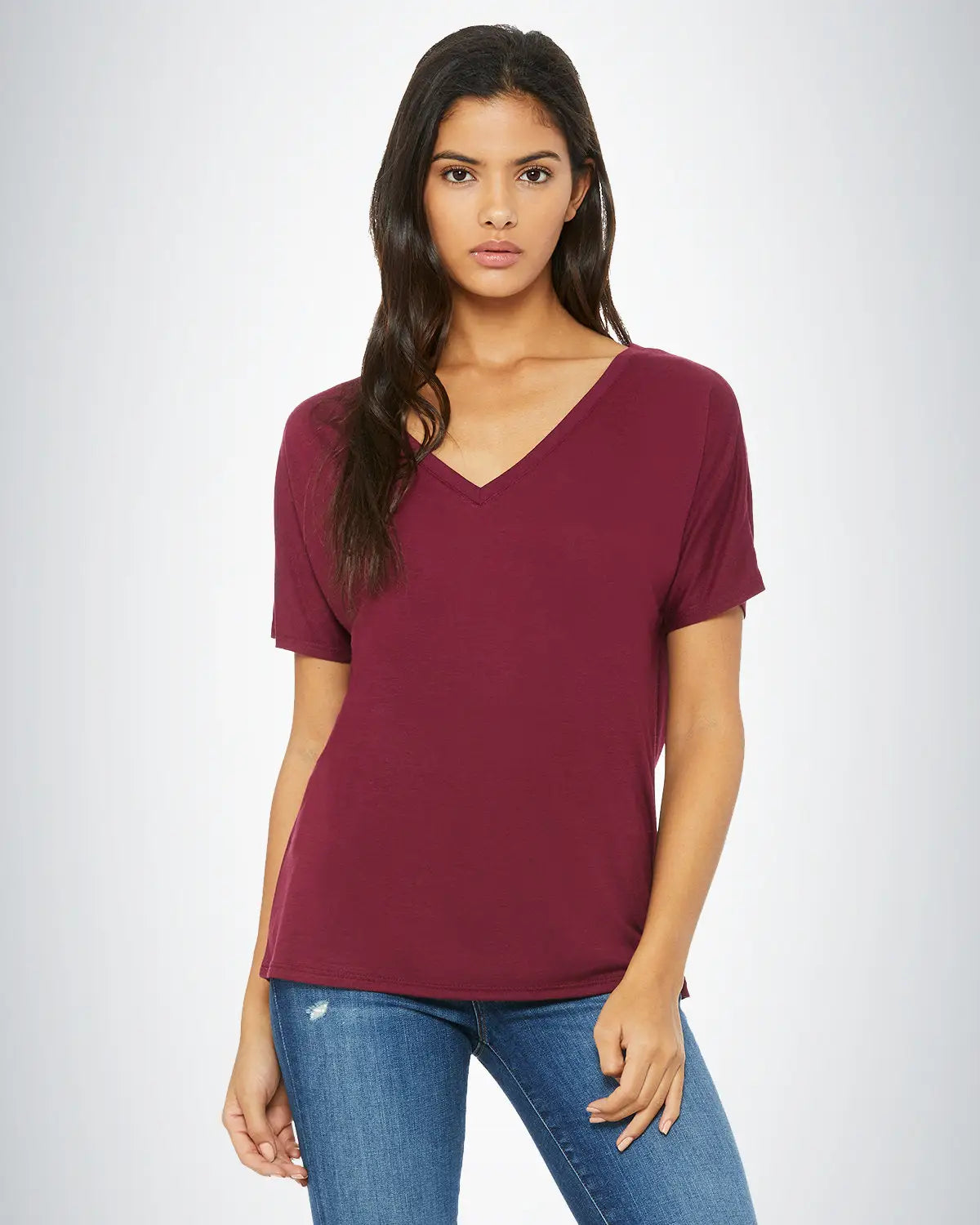 BELLA + CANVAS 8815 Women Slouchy V-Neck Tee