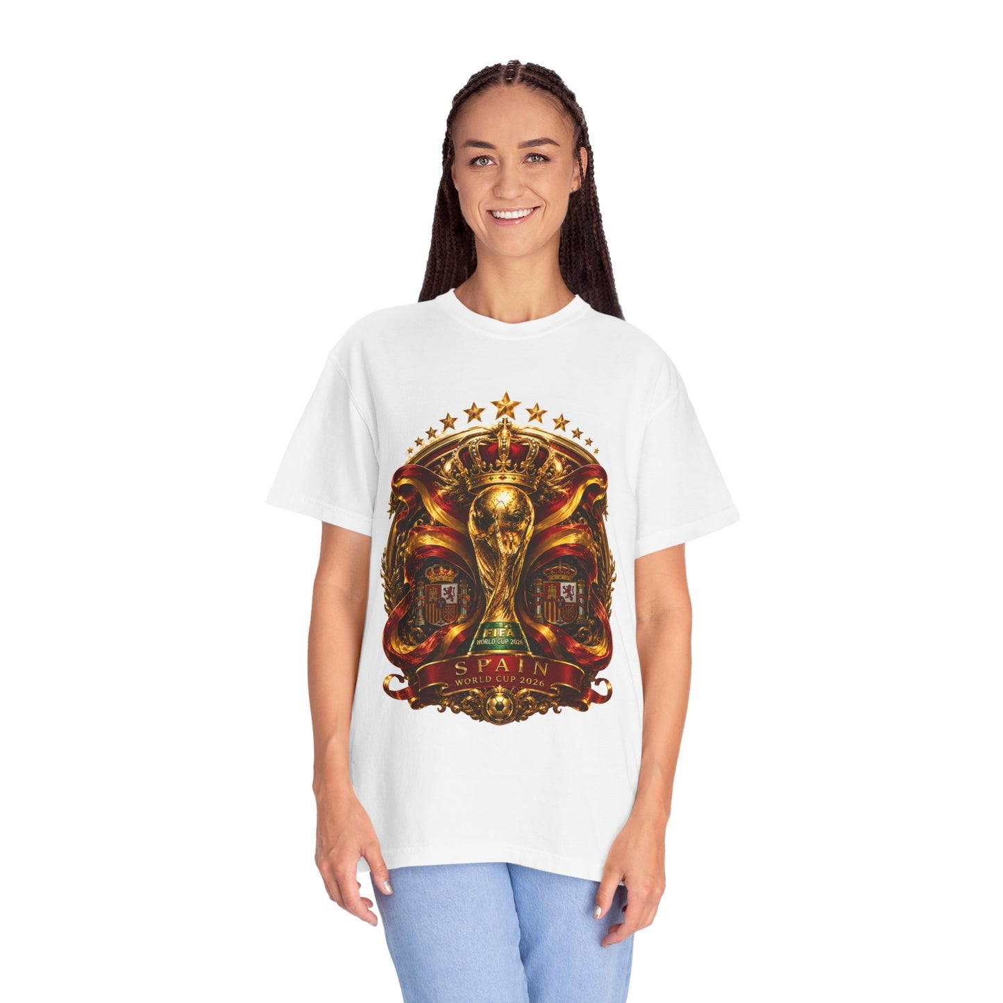 Spain Football World Cup 2026 'Monarca de Oro' Imperial Shield | Premium Graphic Tee