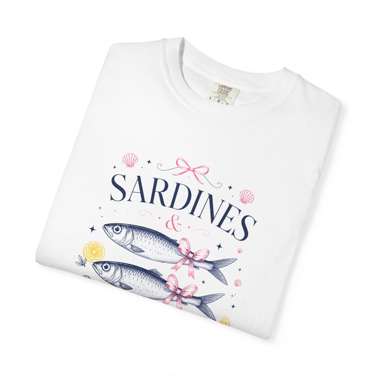 Sardines & Bows 'Mediterranean Social Club' Summer Graphic Tee – Coastal Coquette Aesthetic