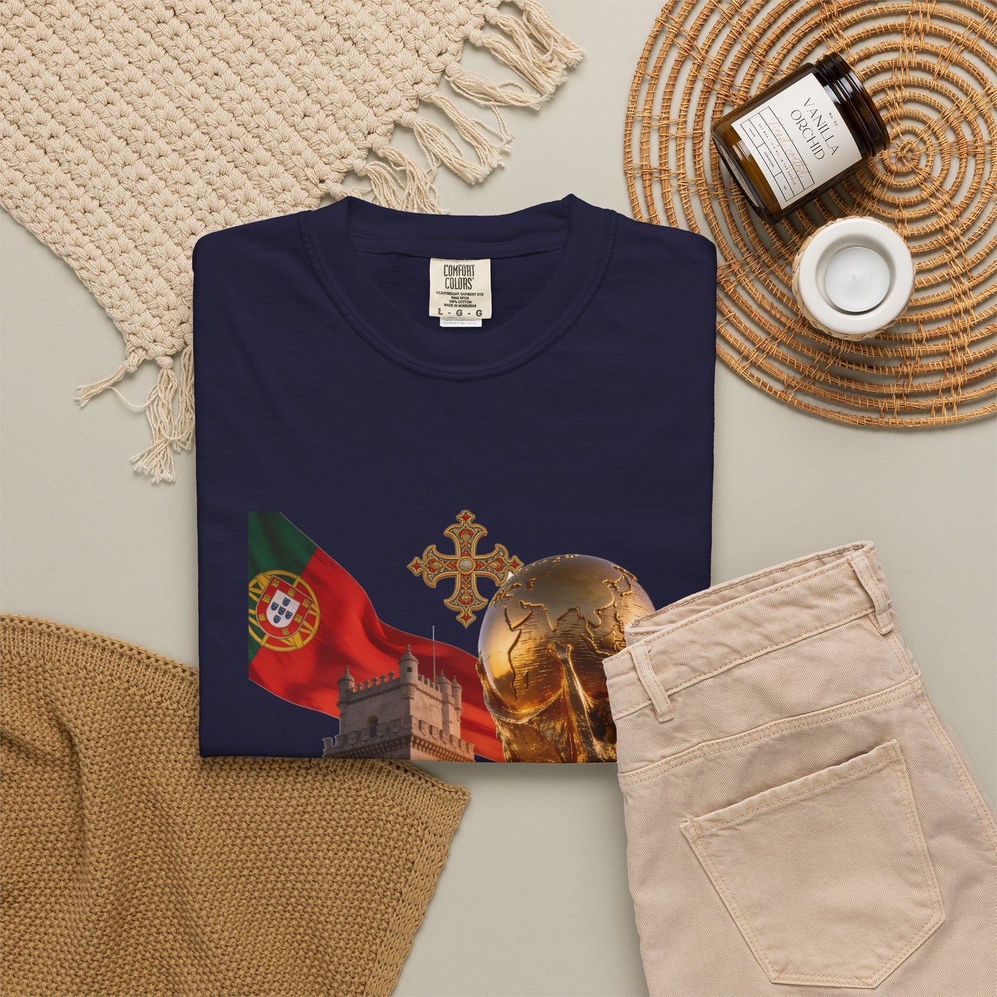 Portugal Football 'Torre de Belém' Majestic Trophy | Premium Graphic Tee