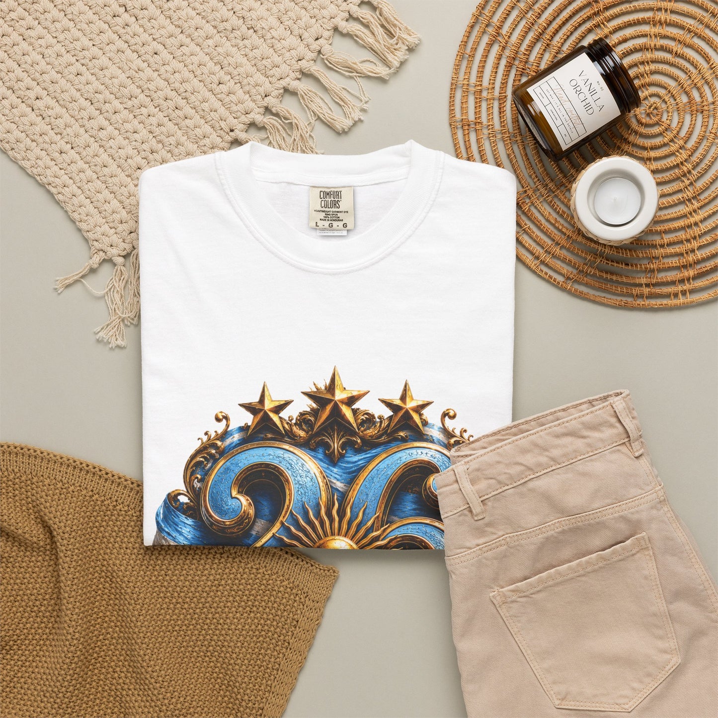 Argentina Football World Cup 2026 Celestial Monogram – Imperial Glory | Premium Summer Tee