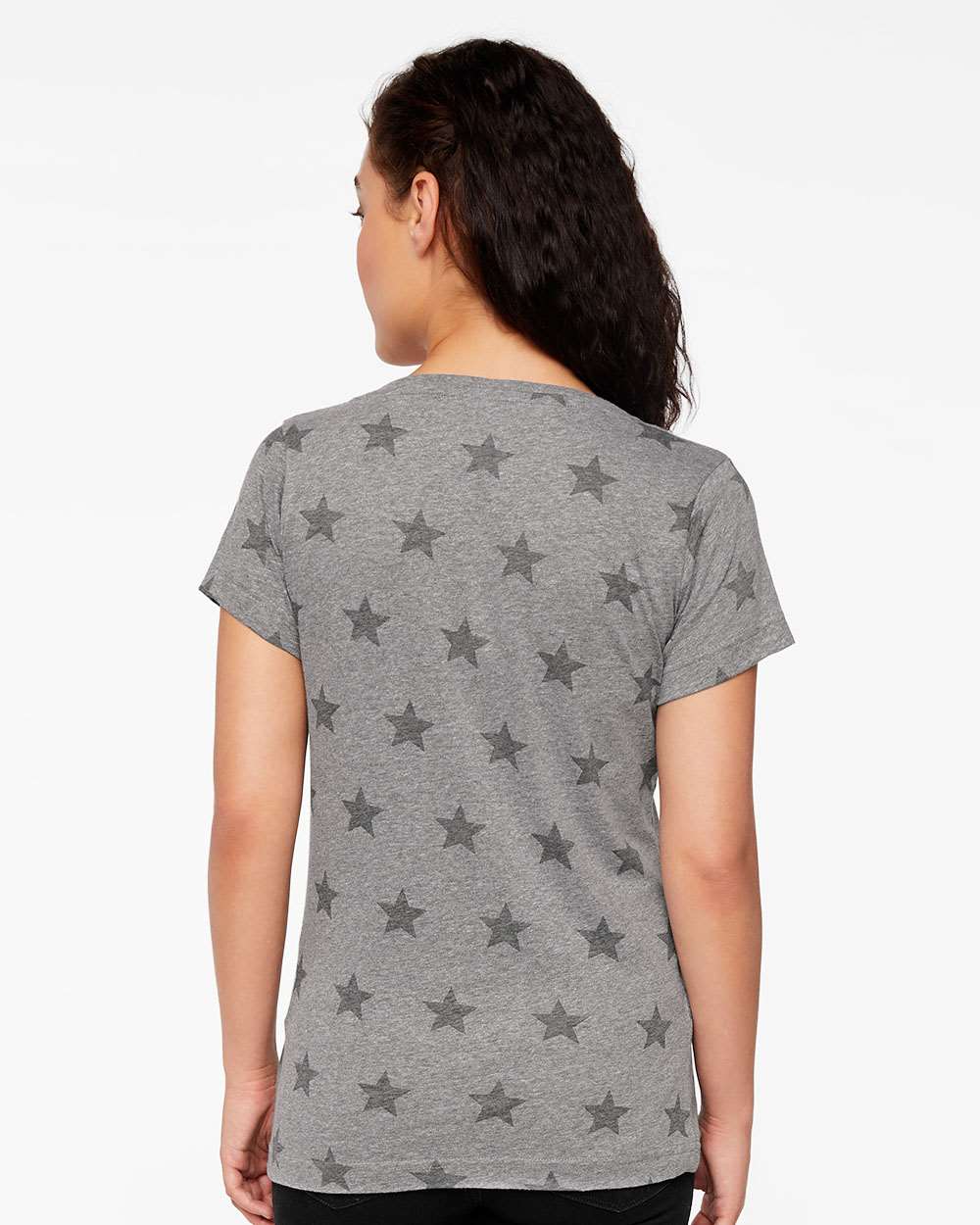 Women's Star Print Scoop Neck Tee
