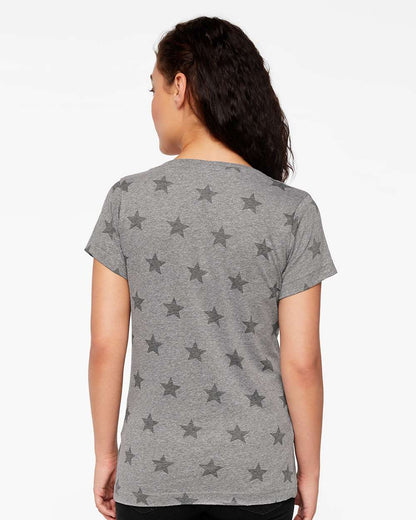 Women's Star Print Scoop Neck Tee