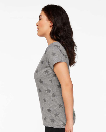 Women's Star Print Scoop Neck Tee