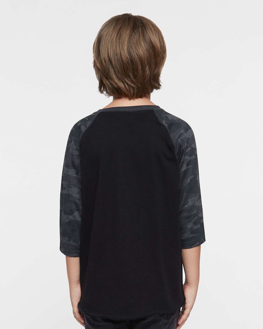 Youth Baseball Fine Jersey Three-Quarter Sleeve Tee