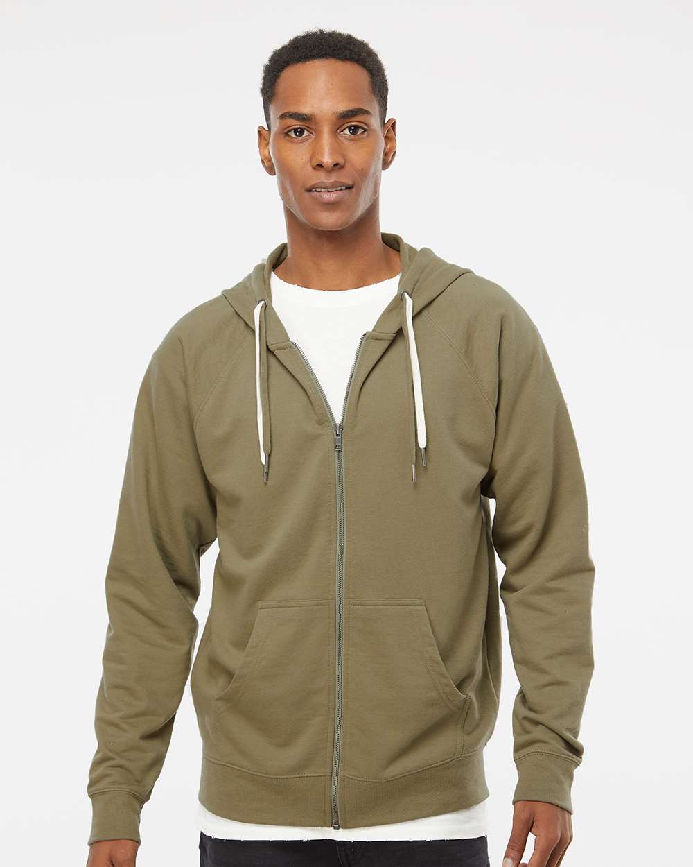 Unisex Icon Lightweight Loopback Terry Full-Zip Hooded Sweatshirt