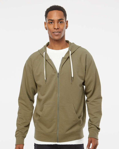 Unisex Icon Lightweight Loopback Terry Full-Zip Hooded Sweatshirt