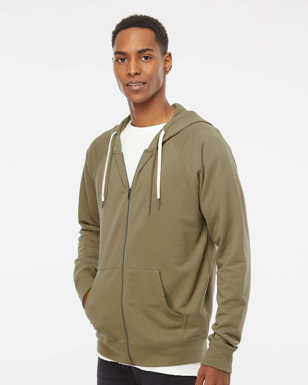 Unisex Icon Lightweight Loopback Terry Full-Zip Hooded Sweatshirt