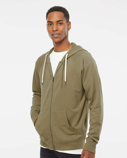 Unisex Icon Lightweight Loopback Terry Full-Zip Hooded Sweatshirt