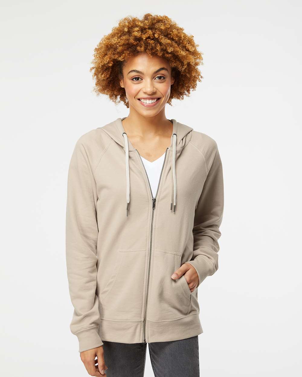 Unisex Icon Lightweight Loopback Terry Full-Zip Hooded Sweatshirt