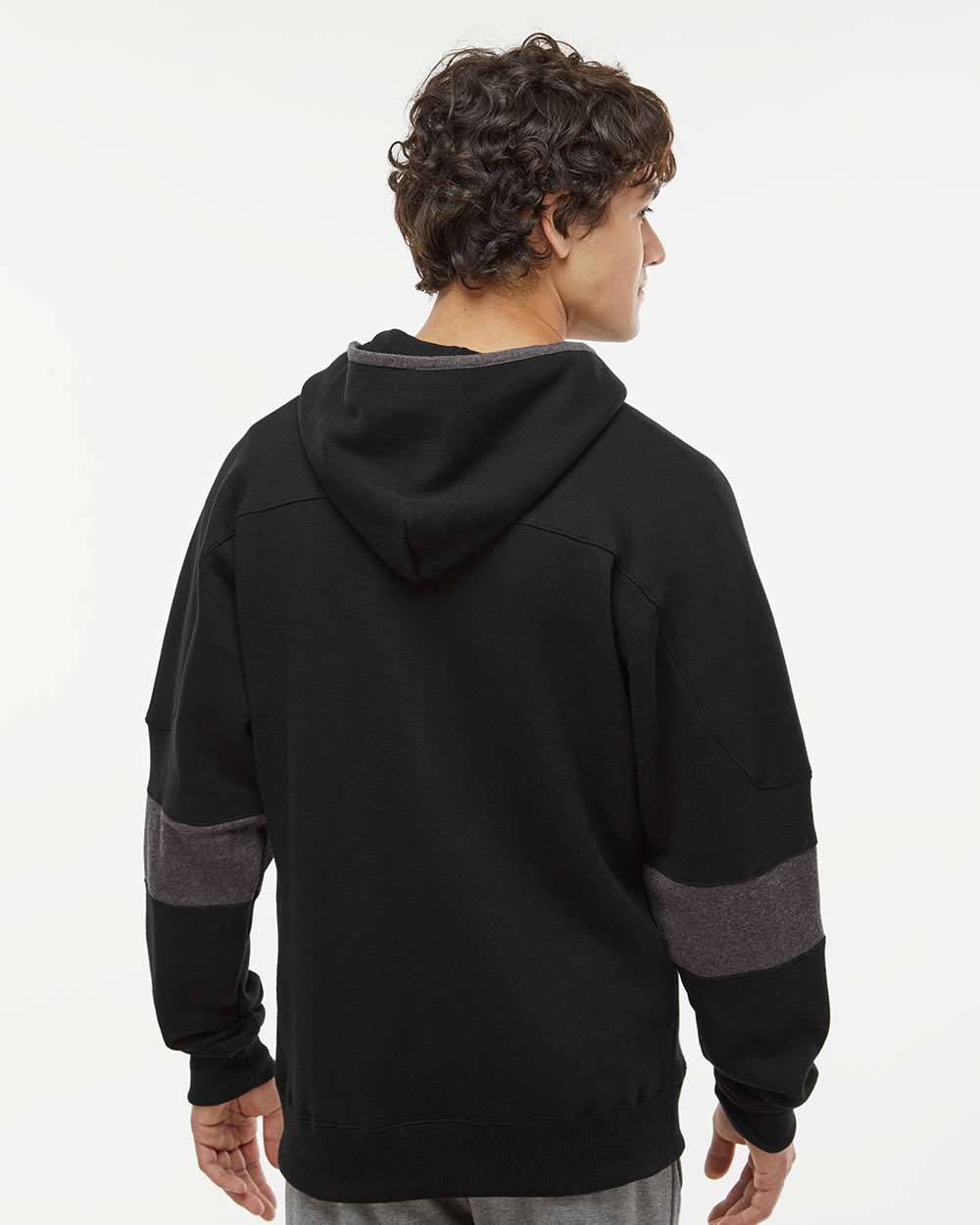 Men's Sport Lace Colorblocked Fleece Hooded Sweatshirt