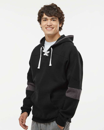 Men's Sport Lace Colorblocked Fleece Hooded Sweatshirt