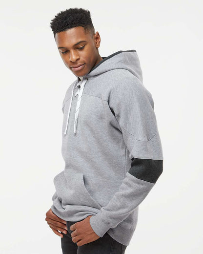 Men's Sport Lace Colorblocked Fleece Hooded Sweatshirt