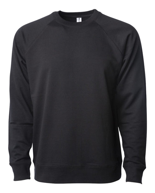 Independent Trading Co. - Icon Lightweight Loopback Terry Crewneck Sweatshirt - SS1000C - L - Black