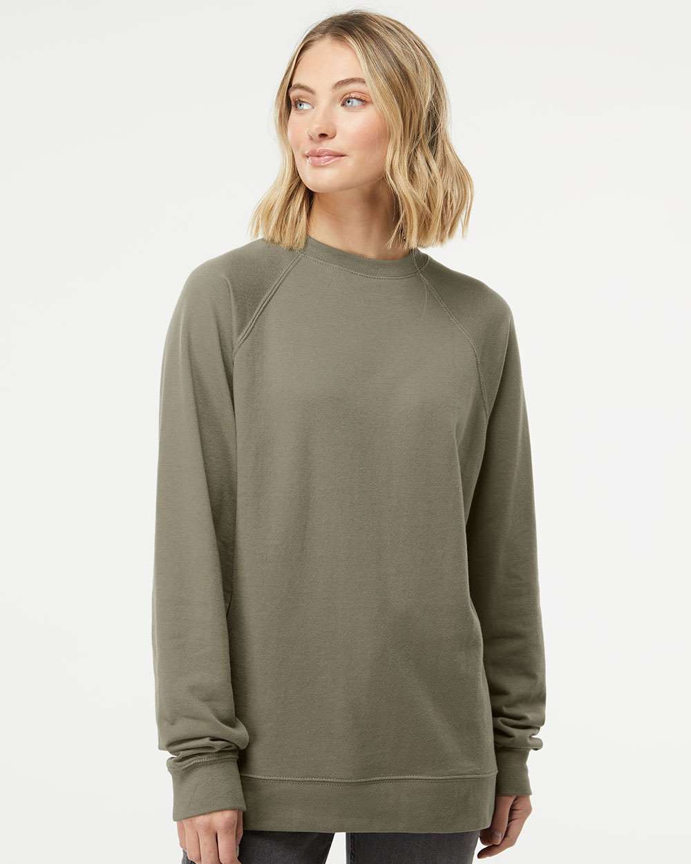 Unisex Icon Lightweight Loopback Terry Crewneck Sweatshirt
