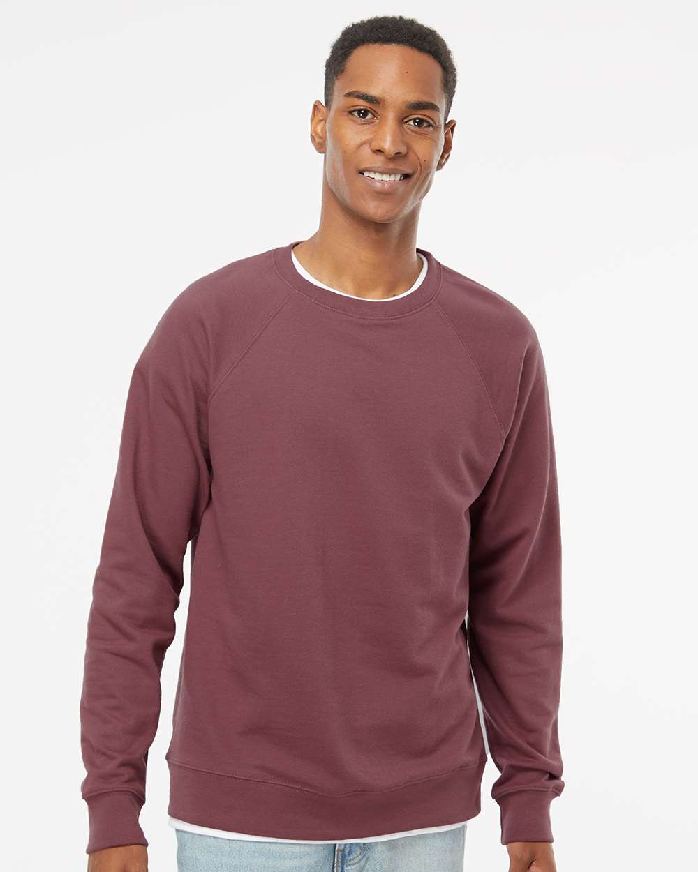 Unisex Icon Lightweight Loopback Terry Crewneck Sweatshirt