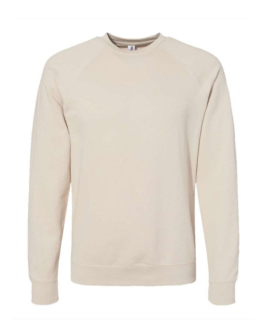 Independent Trading Co. - Icon Lightweight Loopback Terry Crewneck Sweatshirt - SS1000C - L - Sand