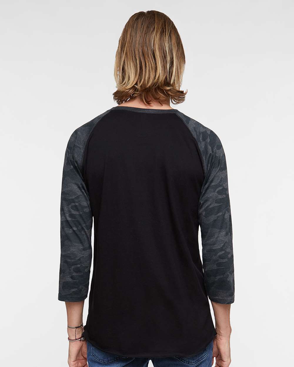 Men's Baseball Fine Jersey Three-Quarter Sleeve Tee