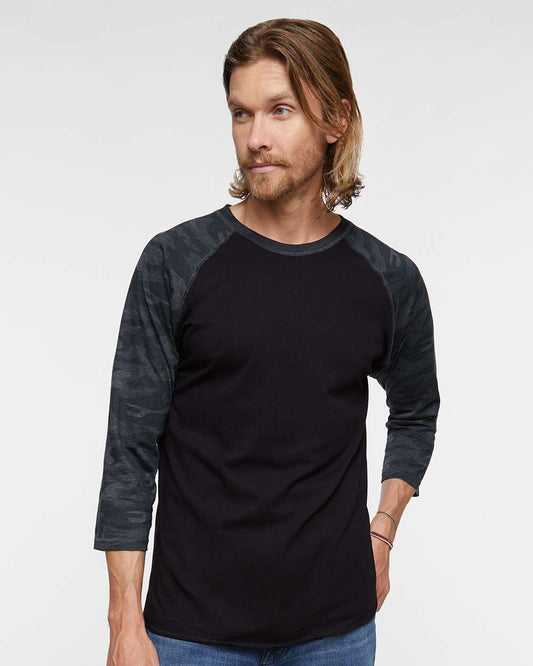 Men's Baseball Fine Jersey Three-Quarter Sleeve Tee