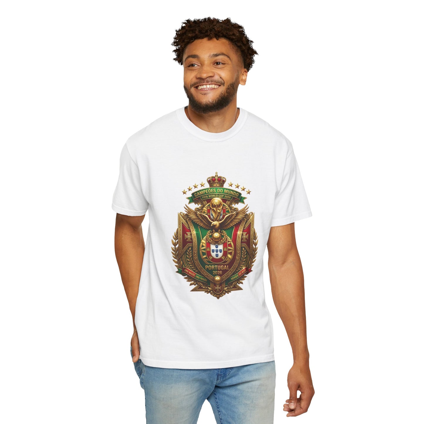 Portugal Football World Cup 2026 'Heróis do Mar' Imperial Crown Crest | Premium Graphic Tee
