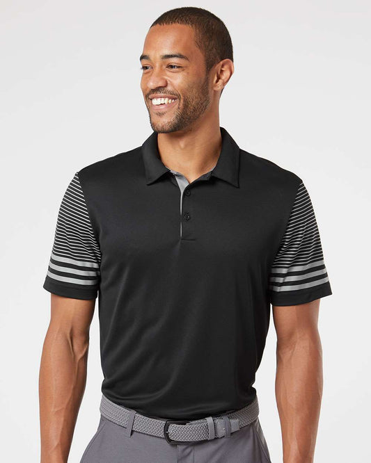Men's Striped Sleeve Polo