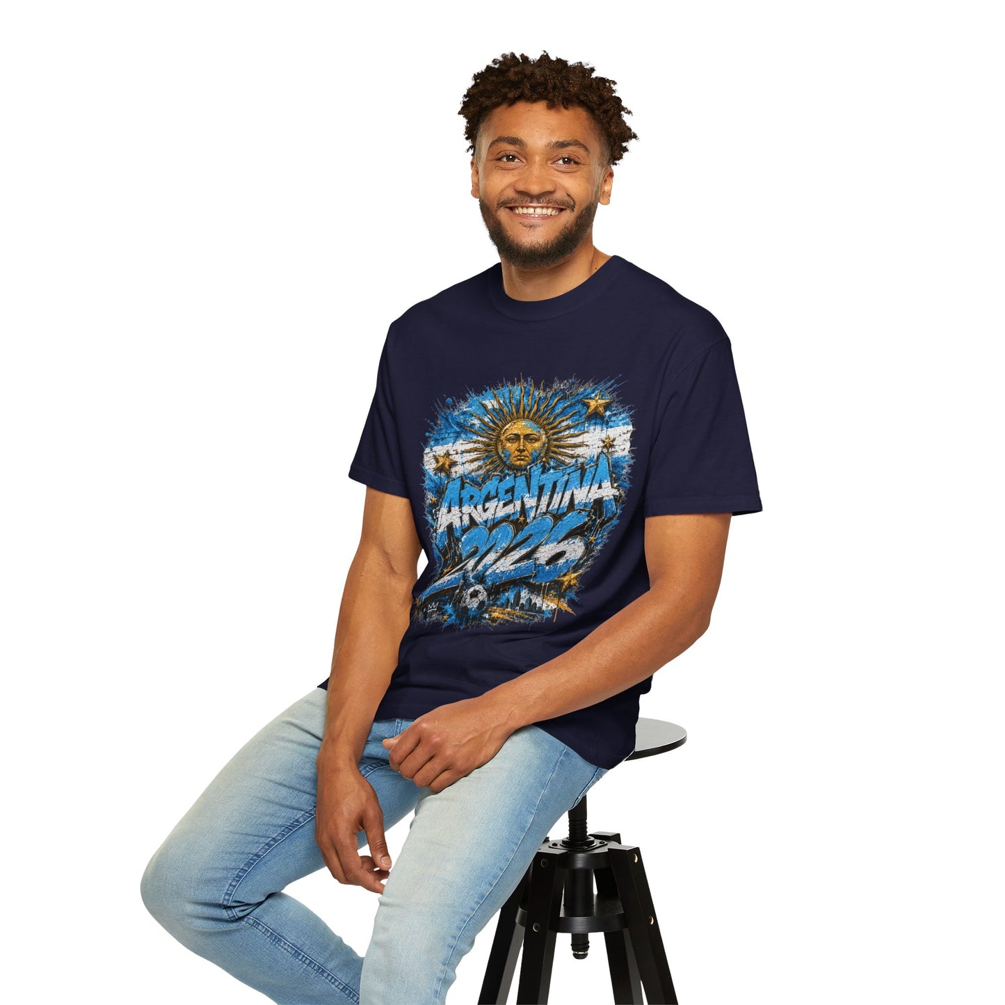 Argentina Football 'Street Glory' World Cup 2026 Graffiti – Paint Splatter | Premium Summer Tee