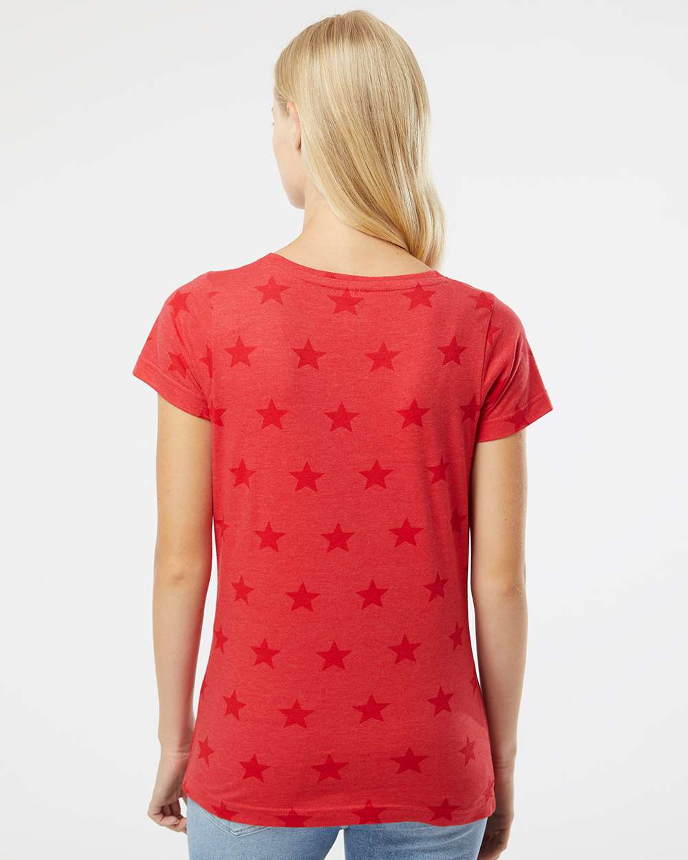 Women's Star Print Scoop Neck Tee