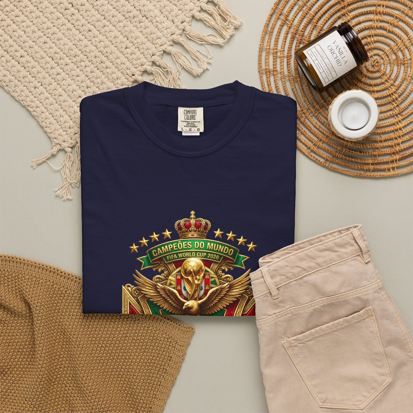 Portugal Football World Cup 2026 'Heróis do Mar' Imperial Crown Crest | Premium Graphic Tee