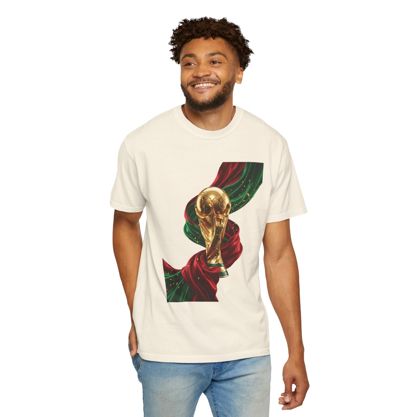 Portugal Football 'Onda de Glória' Dynamic Ribbon Trophy | Premium Graphic Tee