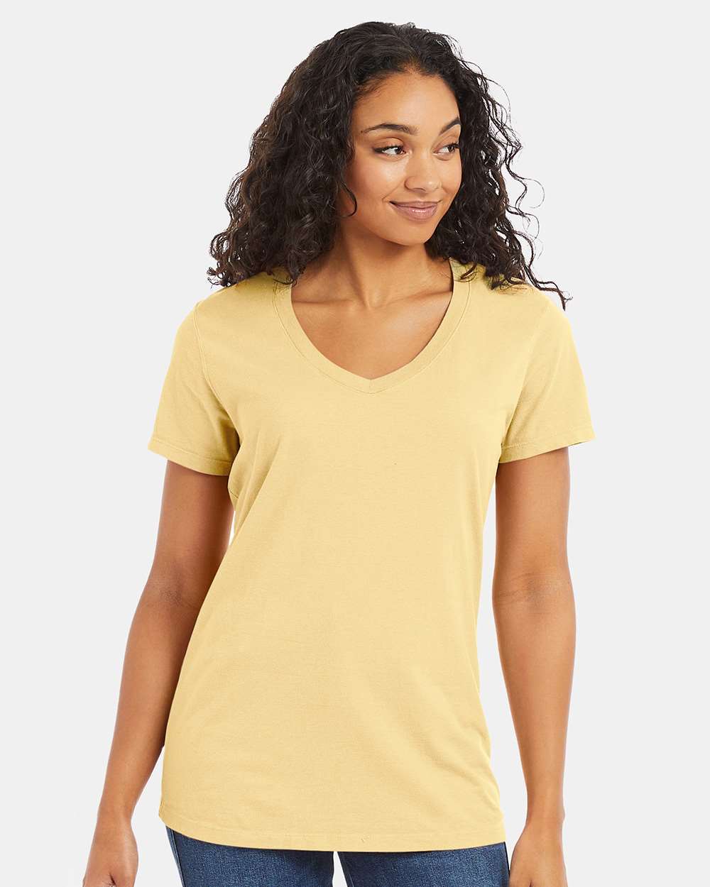 Women's Garment-Dyed V-Neck T-Shirt