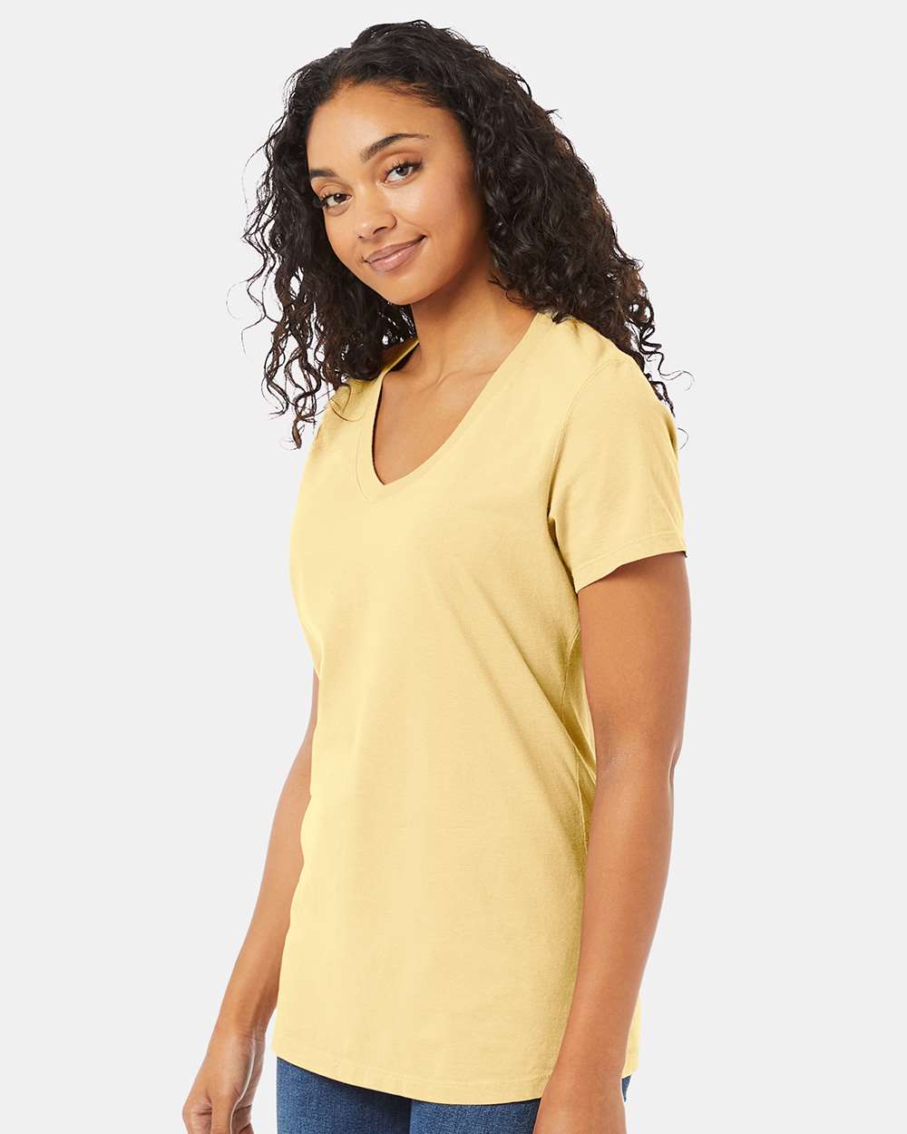 Women's Garment-Dyed V-Neck T-Shirt