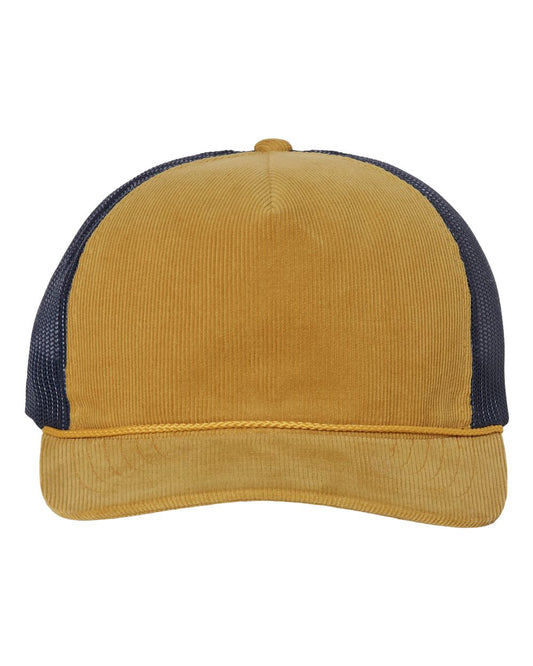 Richardson Troutdale Corduroy Trucker Cap One Size Amber Gold/Navy
