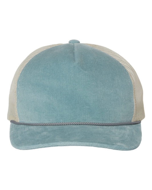 Richardson Troutdale Corduroy Trucker Cap One Size Light Blue/Sand
