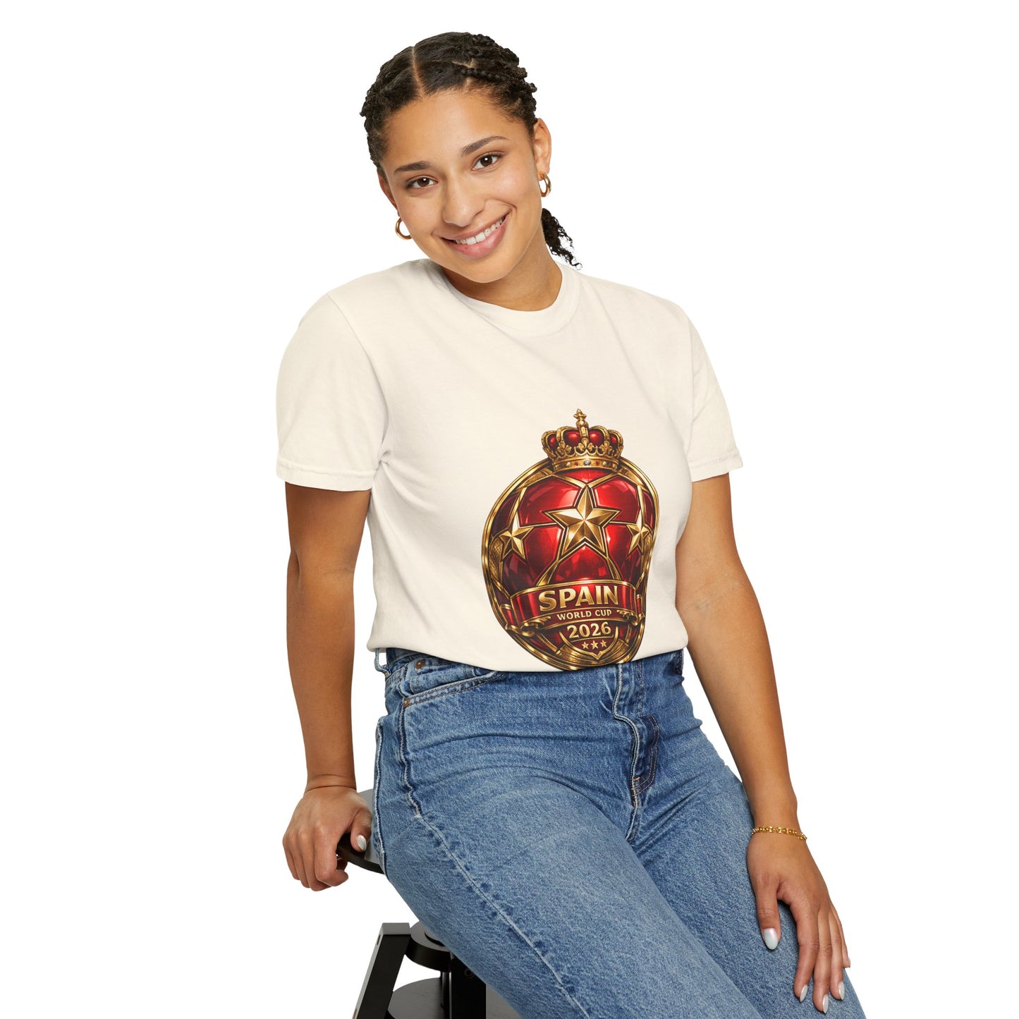 Spain Football World Cup 2026 'Estrella de Campeón' Round Medallion | Premium Graphic Tee