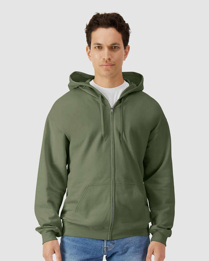 Unisex SoftstyleÂ® Full-Zip Hooded Sweatshirt