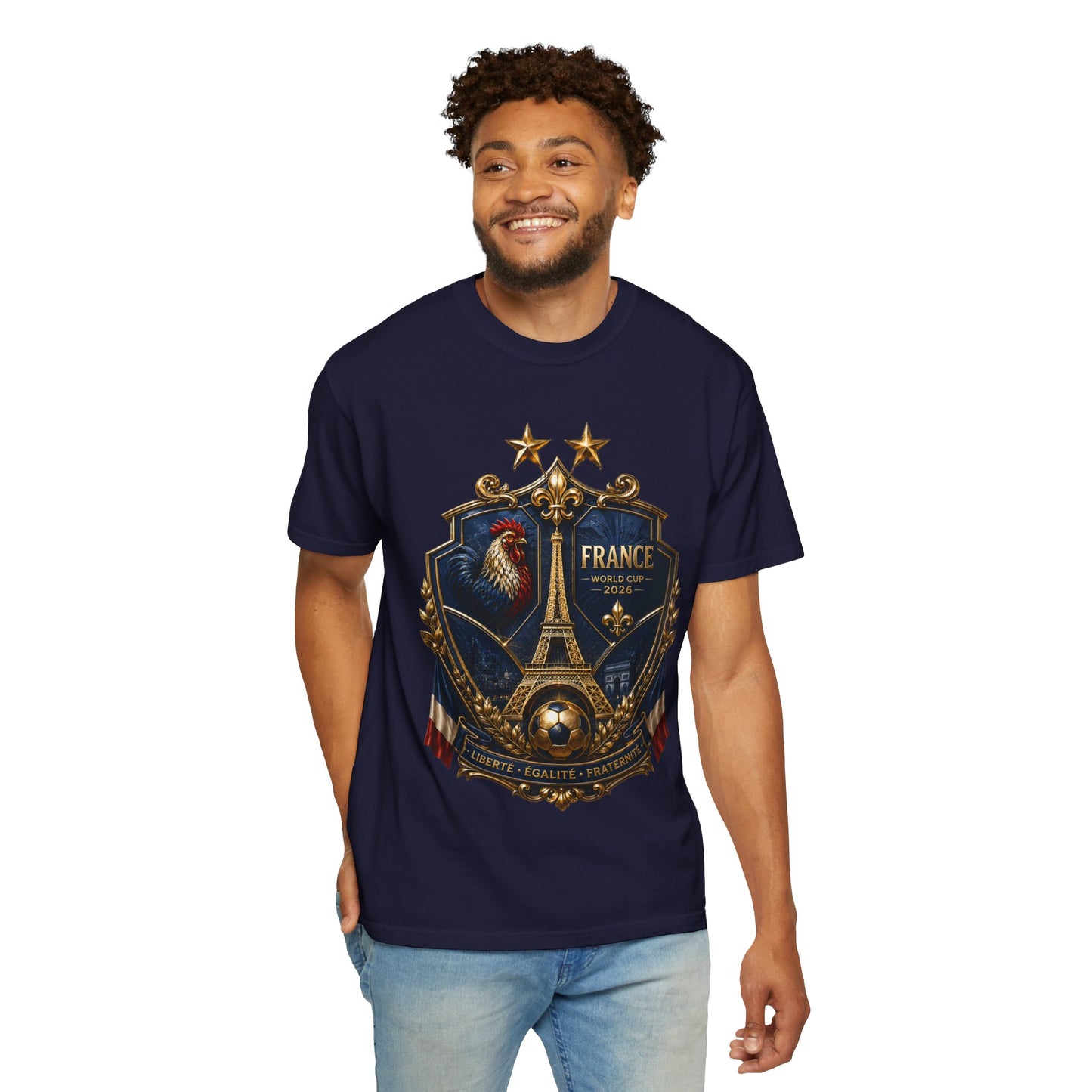 France Football World Cup 2026 'Liberté, Égalité, Fraternité' Crest | Premium Graphic Tee