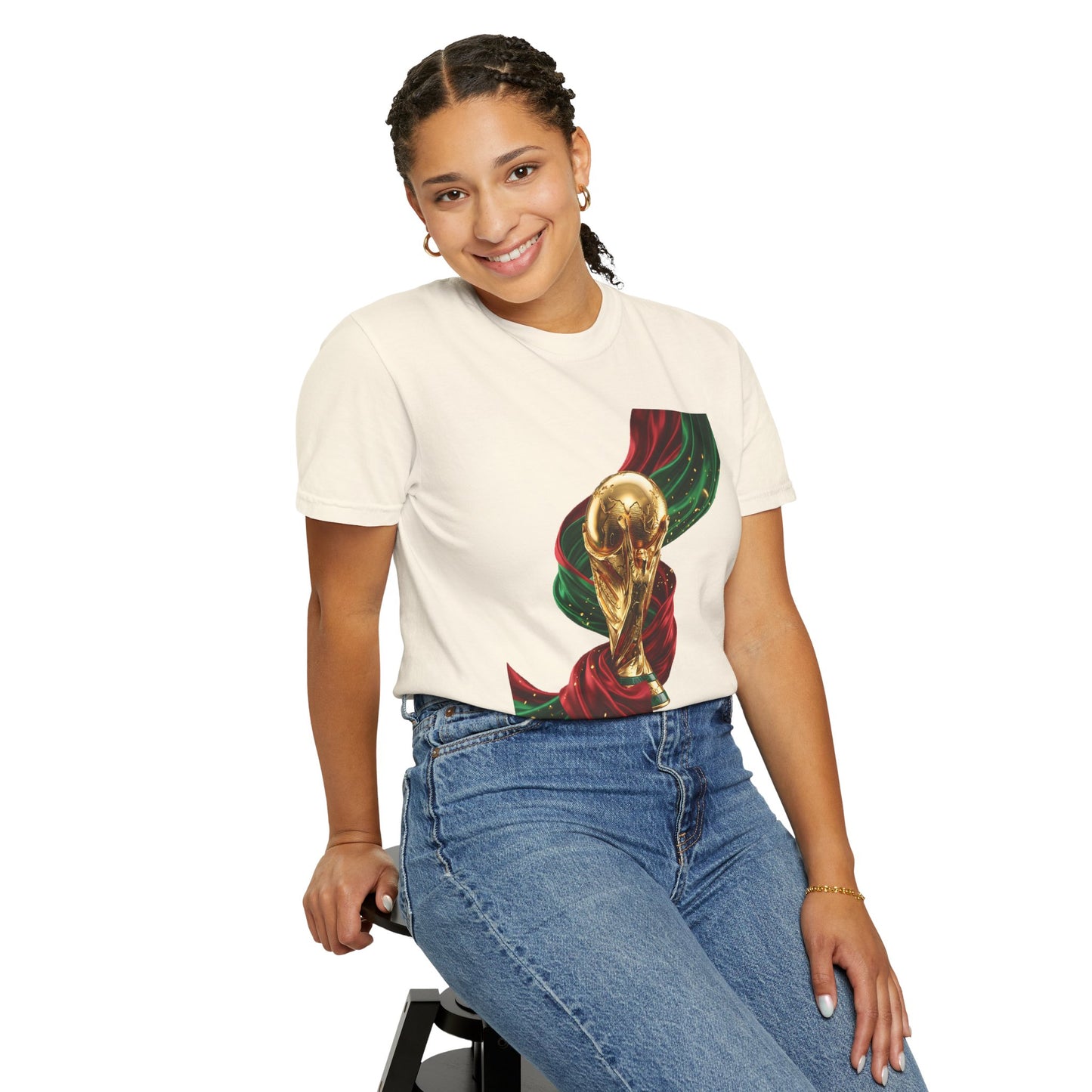 Portugal Football 'Onda de Glória' Dynamic Ribbon Trophy | Premium Graphic Tee
