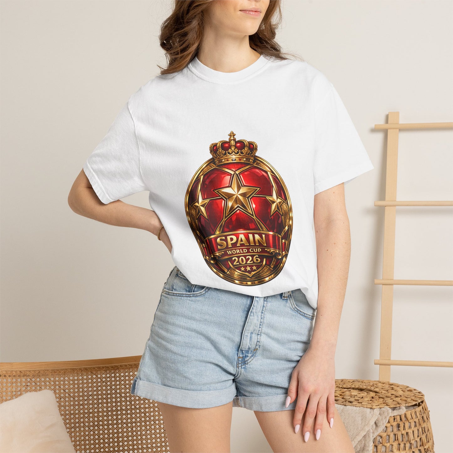 Spain Football World Cup 2026 'Estrella de Campeón' Round Medallion | Premium Graphic Tee
