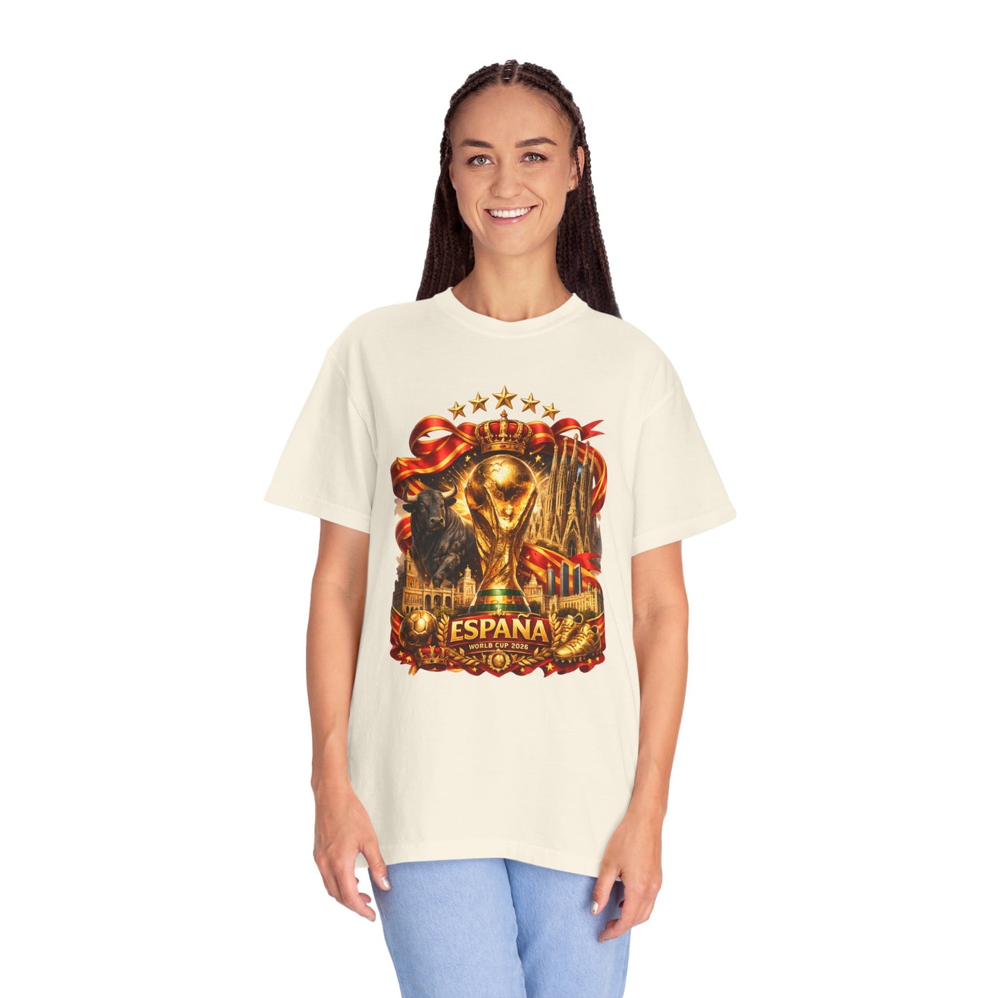 Spain Football World Cup 2026 'Reino Dorado' Iconic Elements | Premium Graphic Tee